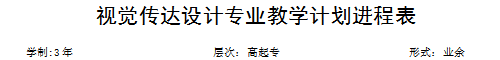 视觉传达设计-高起专人才培养方案-3年(图2)